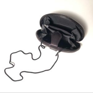 Elegant Black Silk Clutch, with String Strap